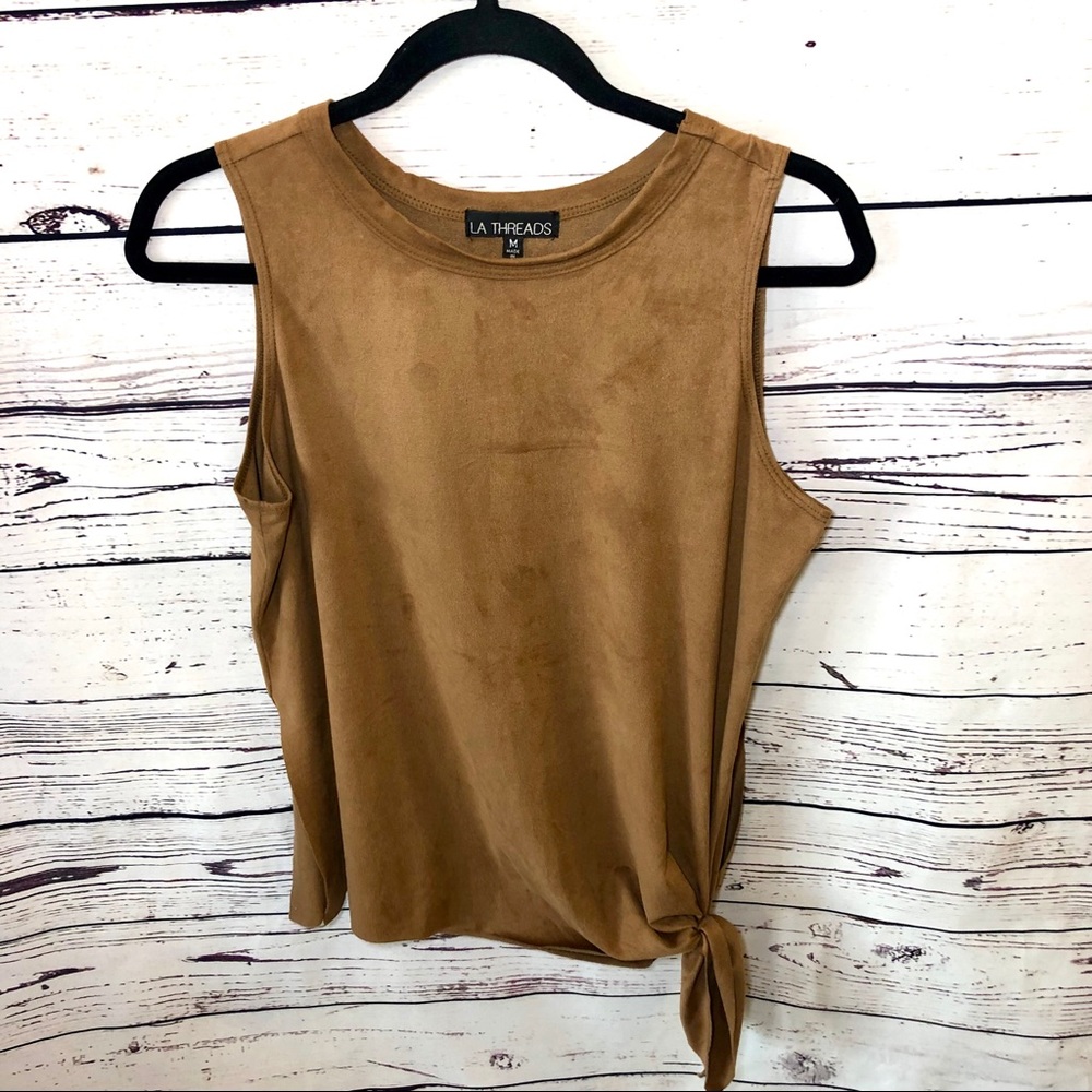 (BOGO!)LA Threads Nordstrom Brown Suede Side Slit